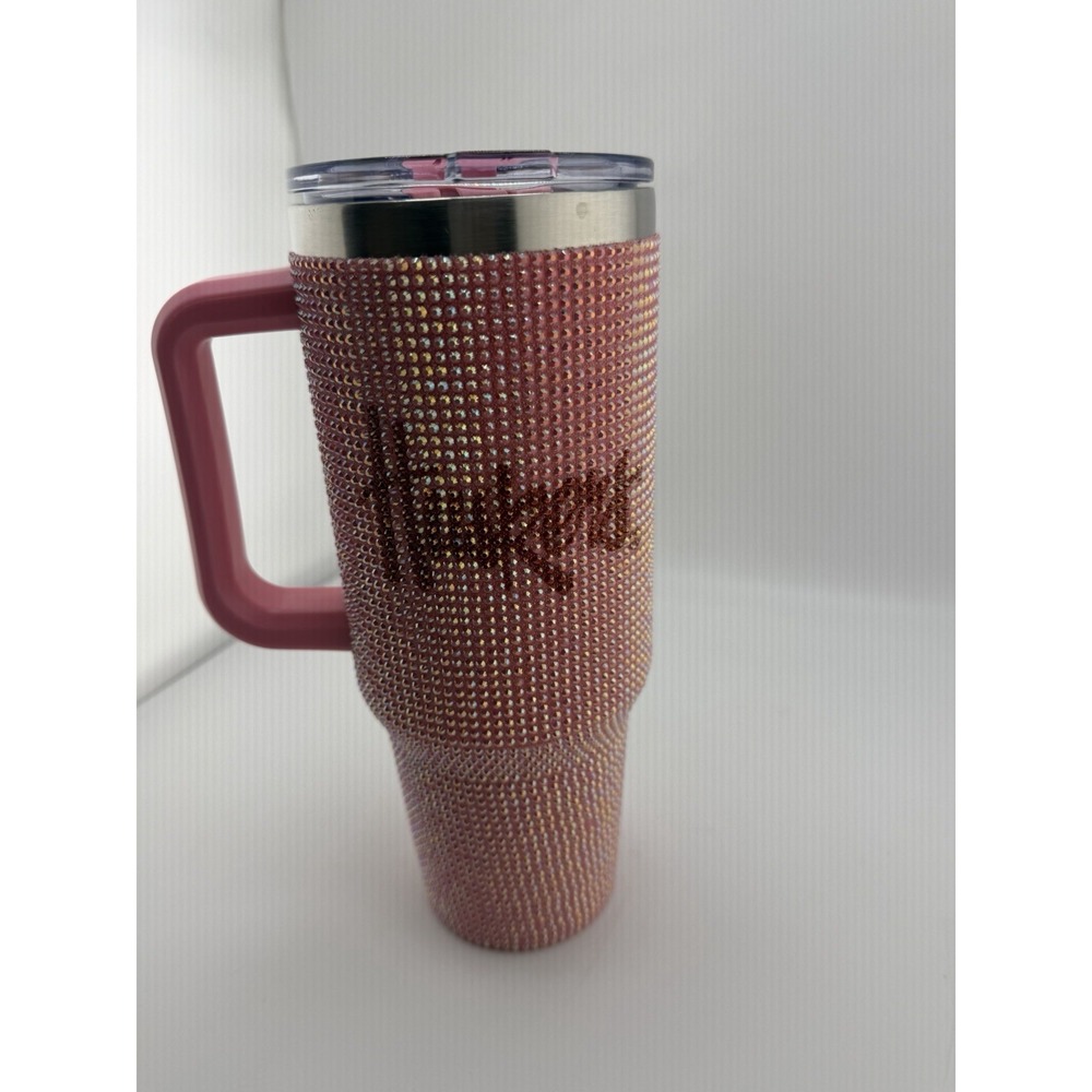 The Memory Company 40oz Pink Bling Game Day Tumbler Nebraska Huskers  Lincoln
